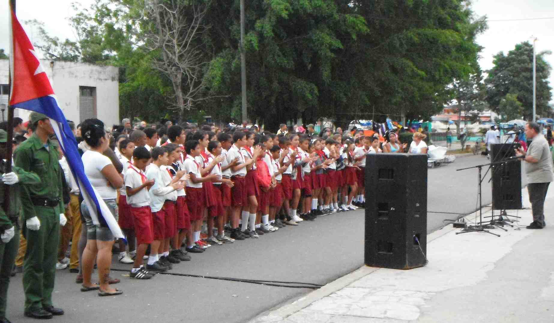 Pioneros en el acto de celbración