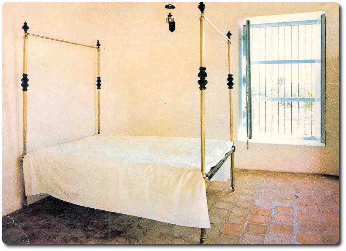 cama y cuarto donde durmió Martí