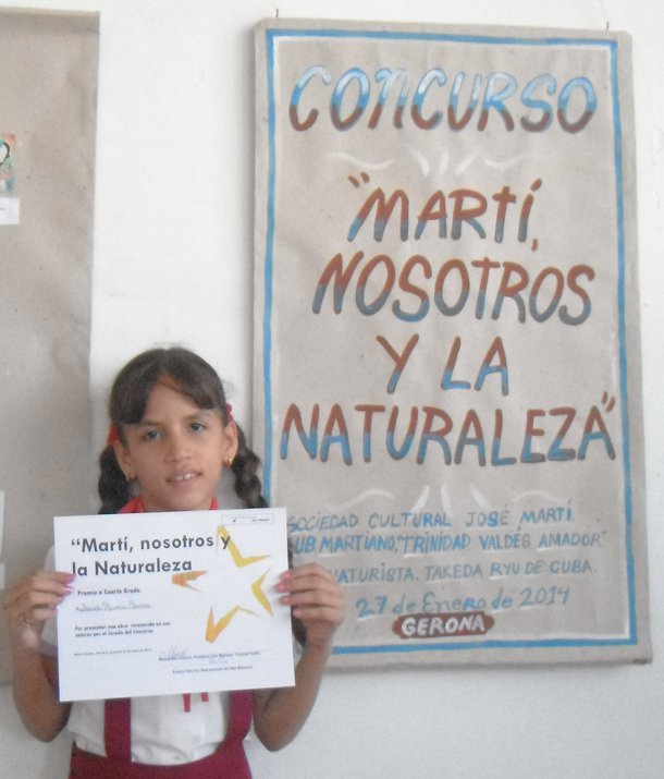 Daniela Rivera Contino Premio Sortija Cuba 4to grado(Escuela Pirmaria Héctor Pérez Llorca)