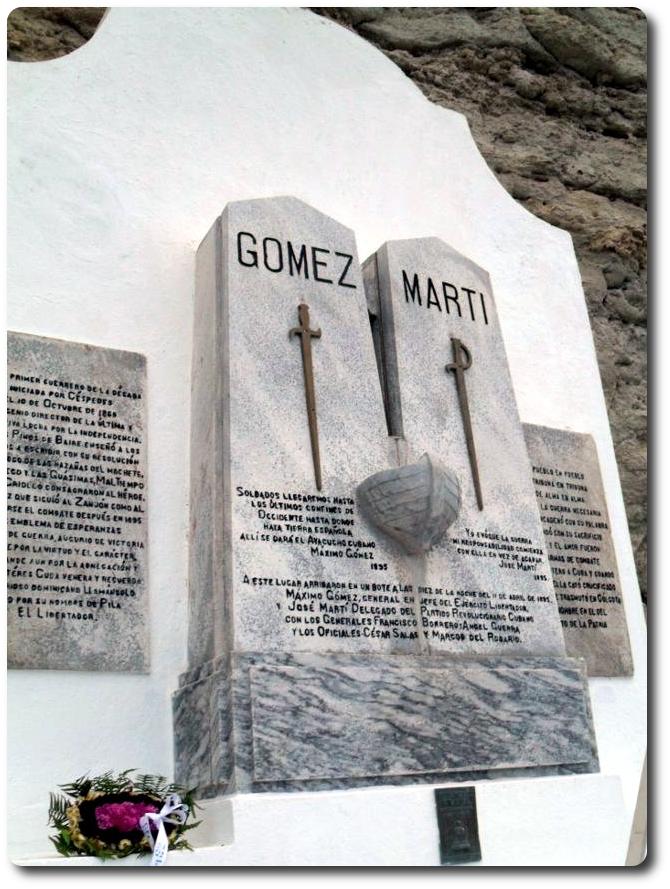Monumento en Playita de Cajobabo. Foto: Mirtha Fuenzalida Monumento en Playita de Cajobabo. Foto: Mirtha Fuenzalida
