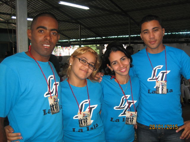 Los 4 Jóvenes en el Evento Yanier Sese Pérez, Leonelis Rojas Aroches, Anisleidys Pérez Games, y Yoandris Purón Castelló